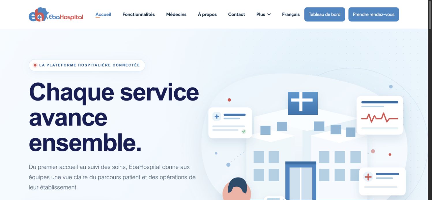 Aperçu du site EbaHospital