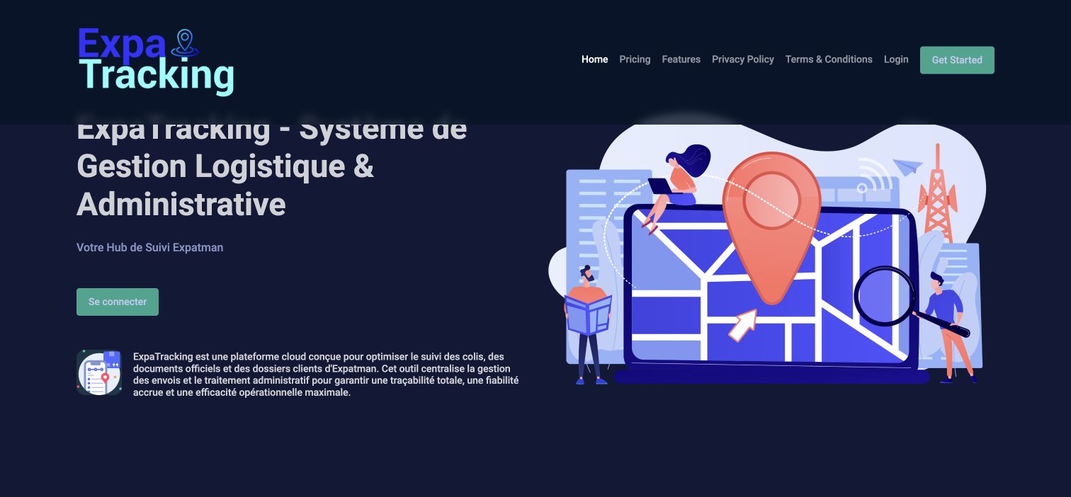 Aperçu du site ExpaTracking
